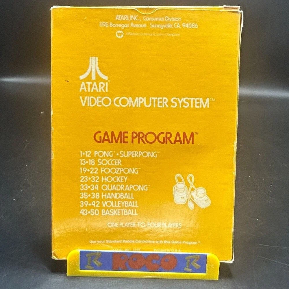 Video Olympics CX2621 Cartridge (Atari 2600, 1977) Complete W/ Manual
